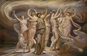 Raffigurazione mitologica delle Pleiadi in un dipinto di Elihu Vedder.