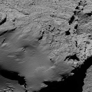 Foto scattata dalla sonda Rosetta durante la sua caduta libera. Fonte: Esa.