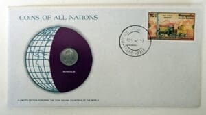Mongolia Coin Of All Nations Fresh Mint Coin Franklin Mint with C.O.A