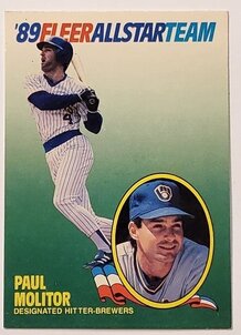 Paul Molitor Fleer 1989 "All-Star Team" MLB Trading Card #8 of 12 Brewers