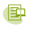 Icone Conversion de document avec OCR Vert