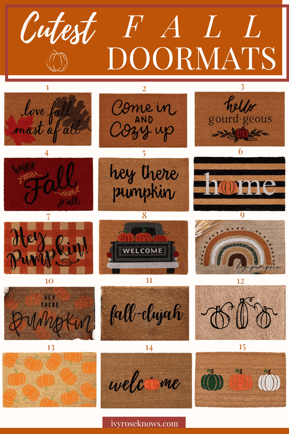 The Cutest Fall Doormats Ivy Rose Knows