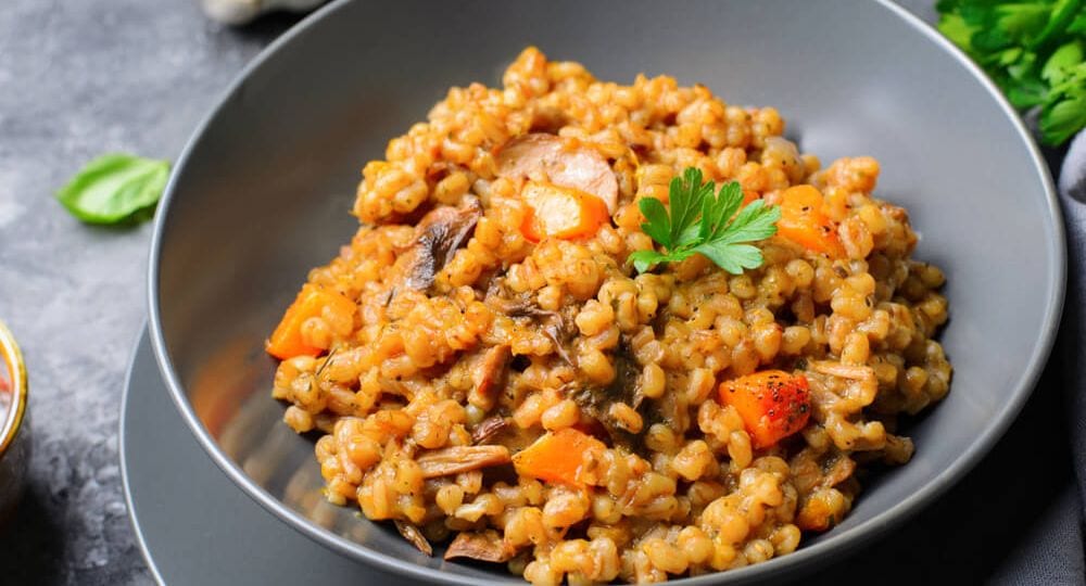 risotto zucca salsiccia e mozzarella di bufala affumicata