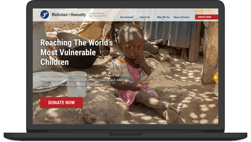 Medicines for Humanity Site Screenshot