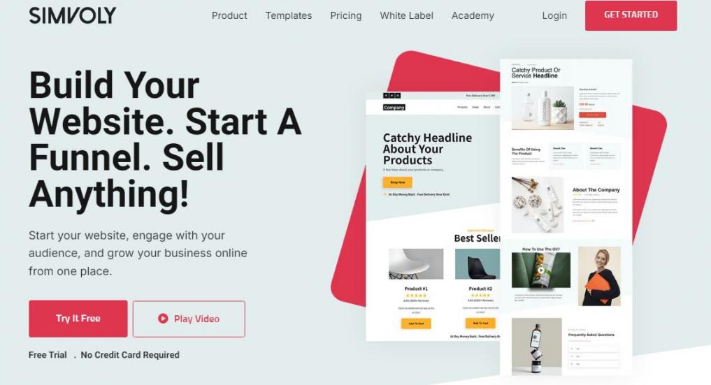 simvoly home page