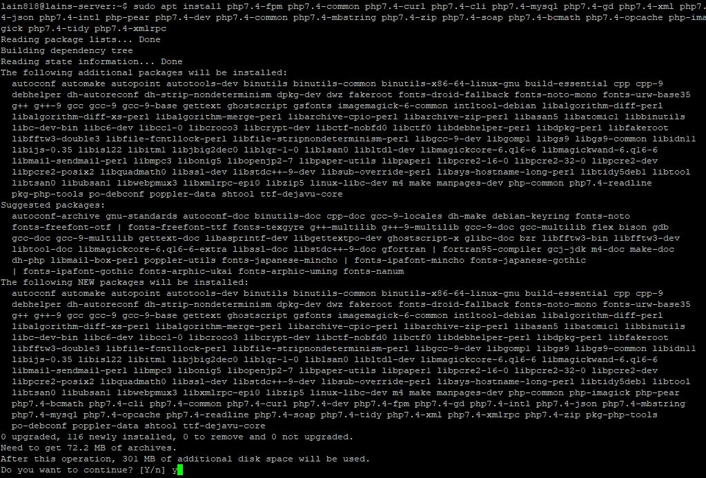 3. installing php 7.4 + modules