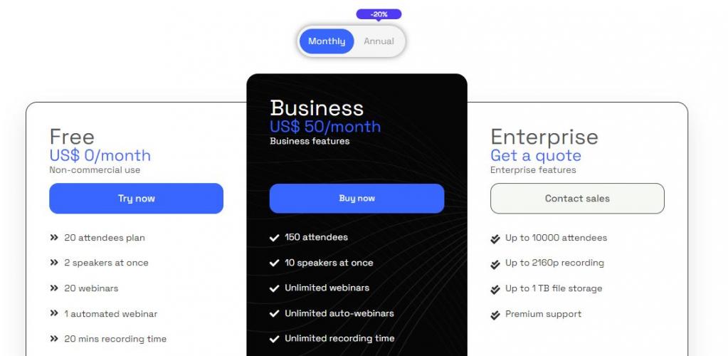 my own conference pricing