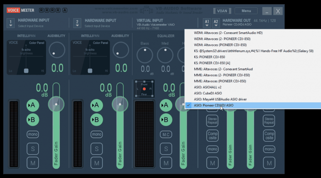 Configurar Voicemeeter ASIO