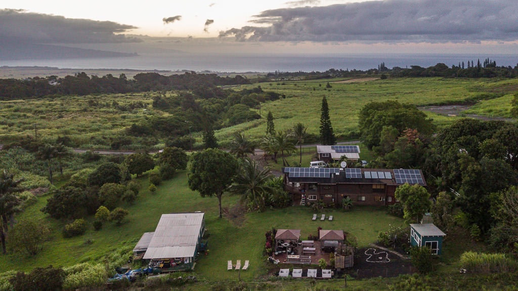 Aerial views of the property at Peace of Maui Bed and Breakfast