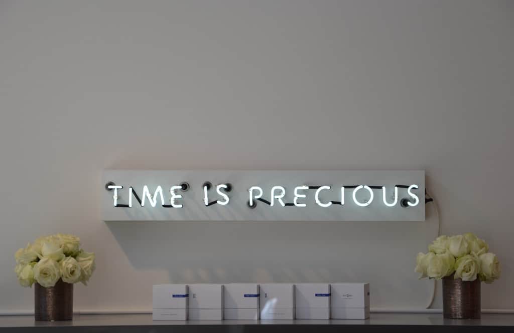 time is precious time is precious neon sign