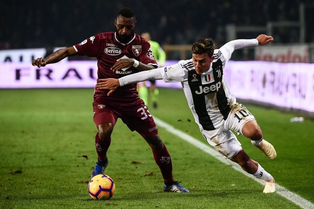 Nicolas Nkoulou has been Torino's star player this season, leading the defence superbly. (Photo by Marco Bertorello/AFP/Getty Images)