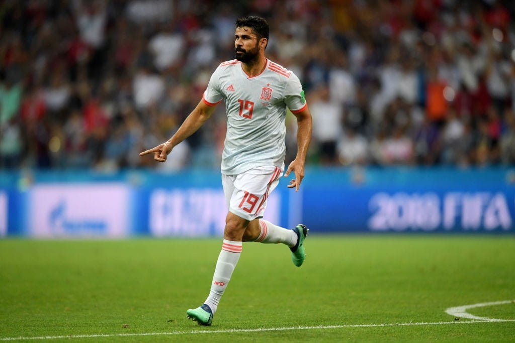 The notorious Costa brought Spain back into the game twice (Photo by Stu Forster/Getty Images)