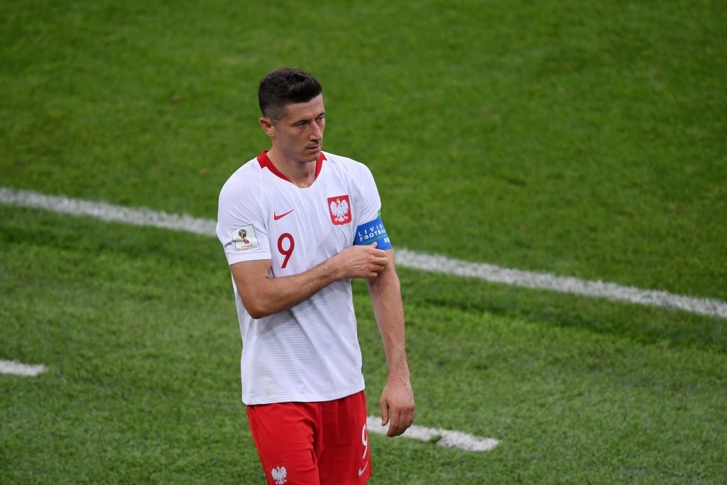 Will Poland captain Robert Lewandowski lead by example against Italy? (Photo by Laurence Griffiths/Getty Images)