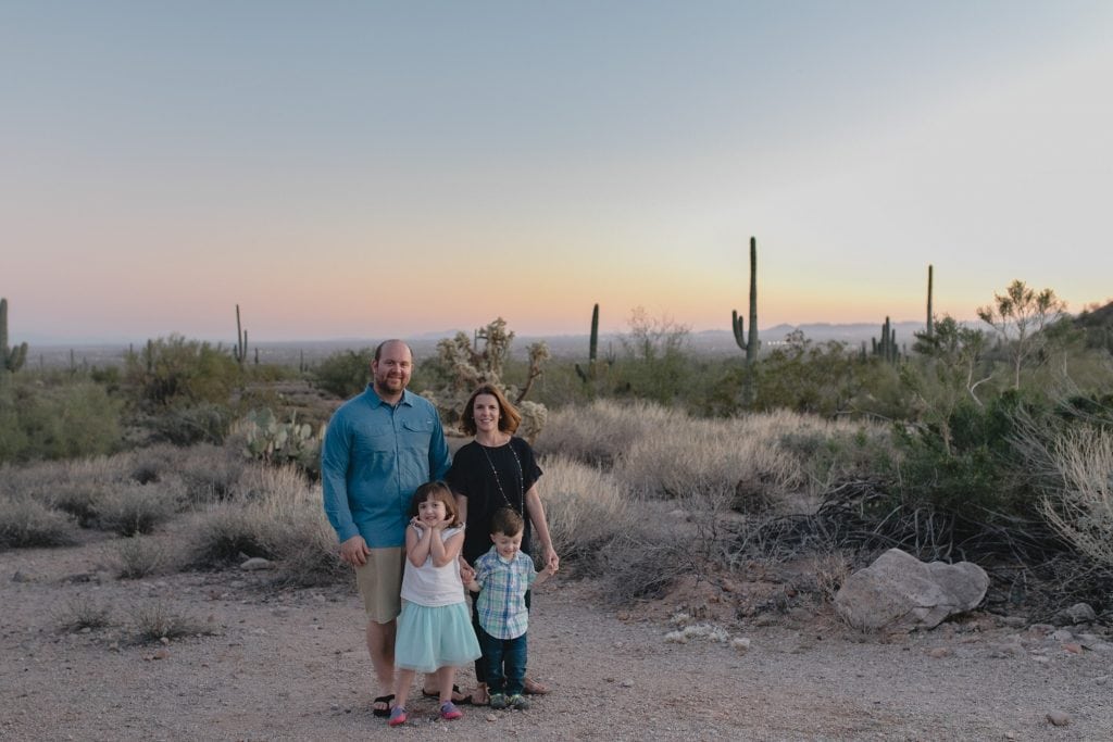 lifestyle family portraits in the desert Mesa