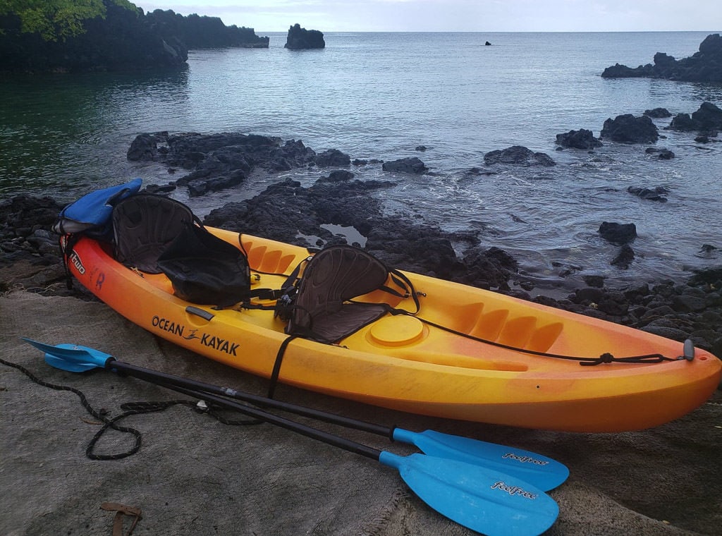 big island kayaking with wild dolphins and snorkeling kona