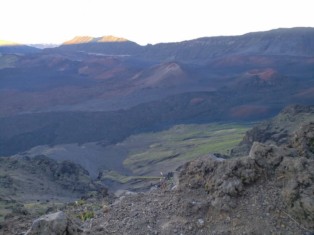 The large crater in Haleakalā National Park on the Halemau‘u Trail