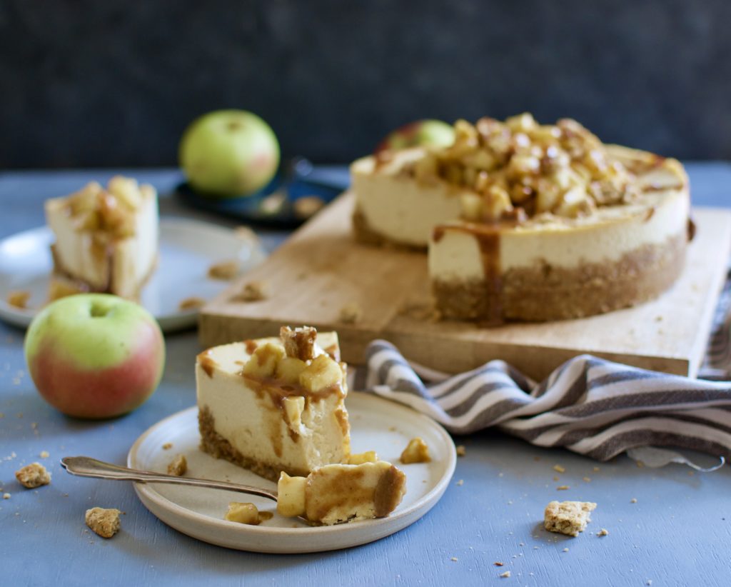 Apfel Karamell Cheesecake