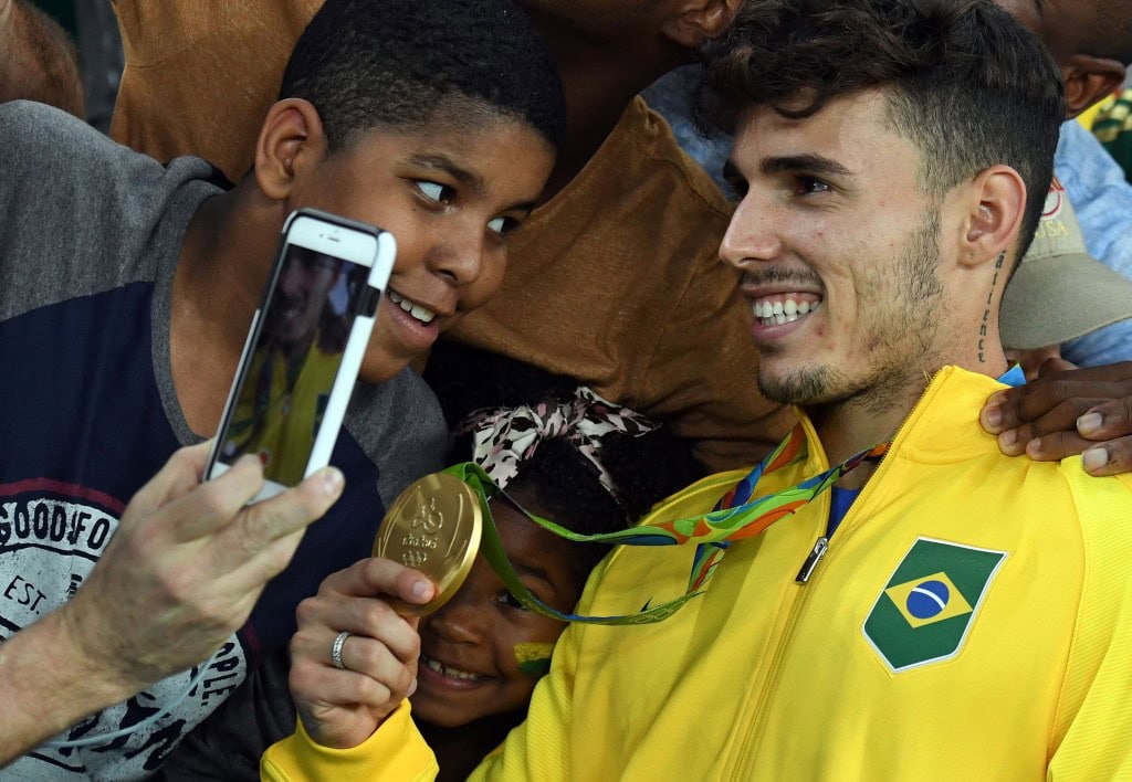 Zeca was phenomenal in Brazil's Olympic triumph with the nation managing to concede only 1 goal past them in the whole tournament in regulation time. (Picture Courtesy - AFP/Getty Images)