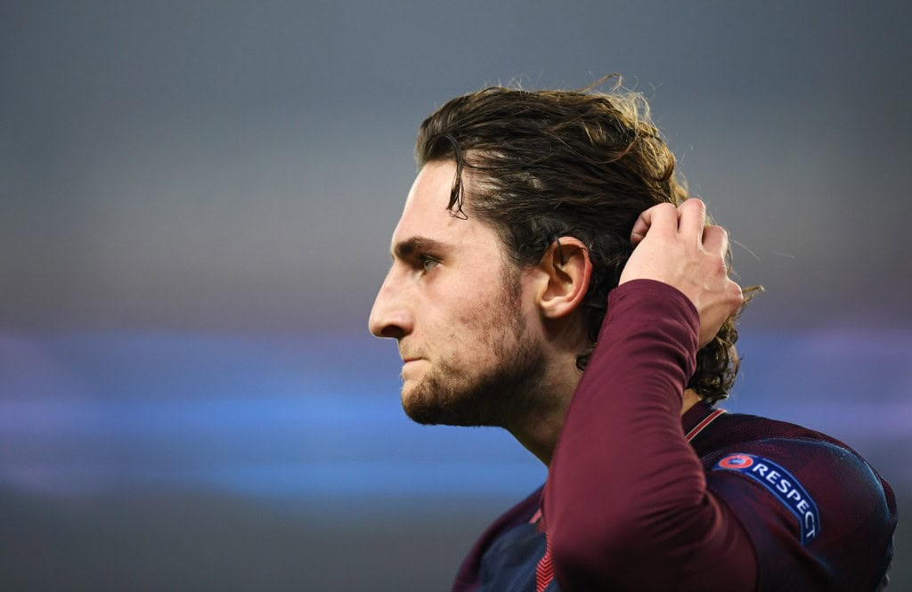 PARIS, FRANCE - MARCH 06: Adrien Rabiot of PSG looks dejected in defeat after the UEFA Champions League Round of 16 Second Leg match between Paris Saint-Germain and Real Madrid at Parc des Princes on March 6, 2018 in Paris, France. (Photo by Matthias Hangst/Getty Images)