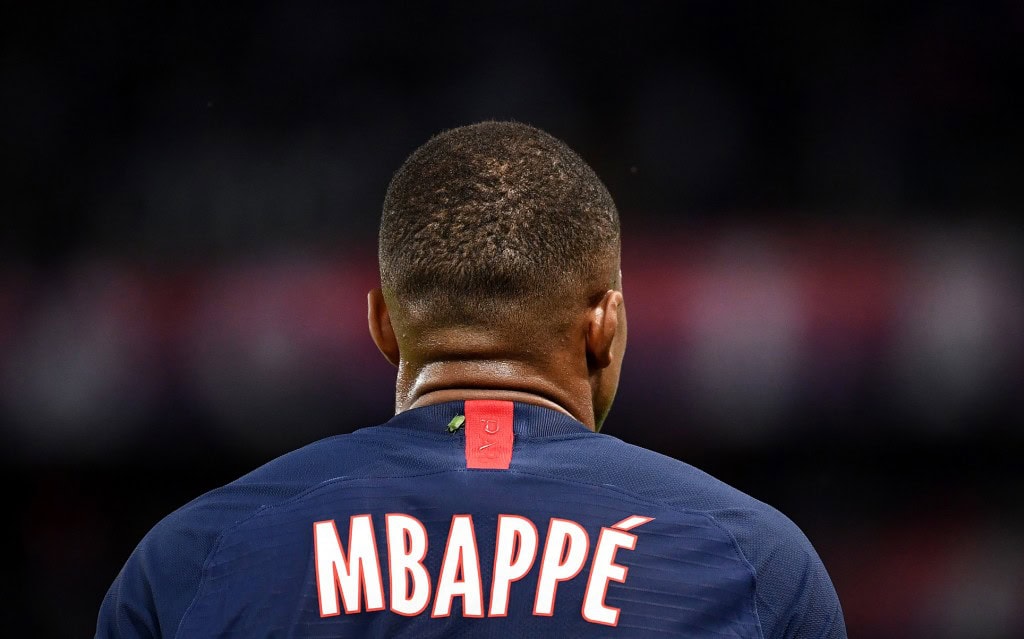 Paris Saint-Germain's French forward Kylian Mbappe stands during the French L1 football match between Paris Saint-Germain (PSG) and Toulouse (TFC) at the Parc des Princes stadium in Paris, on August 25, 2019. (Photo by FRANCK FIFE / AFP) (Photo credit should read FRANCK FIFE/AFP/Getty Images)