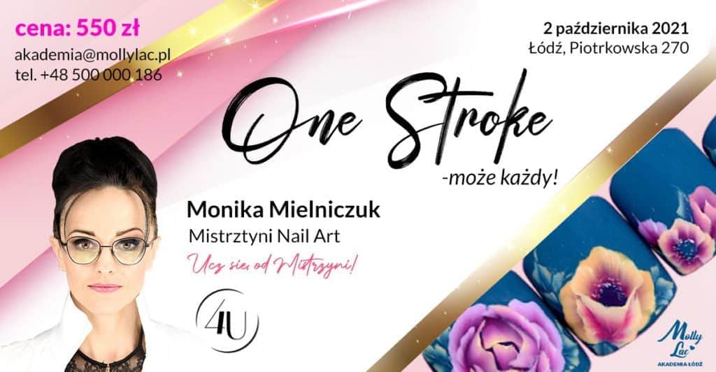 Wydarzenia - Szkolenia z Mistrzyniami Nail Art tylko w AllePaznokcie! 3 one stroke Monika Mielniczuk