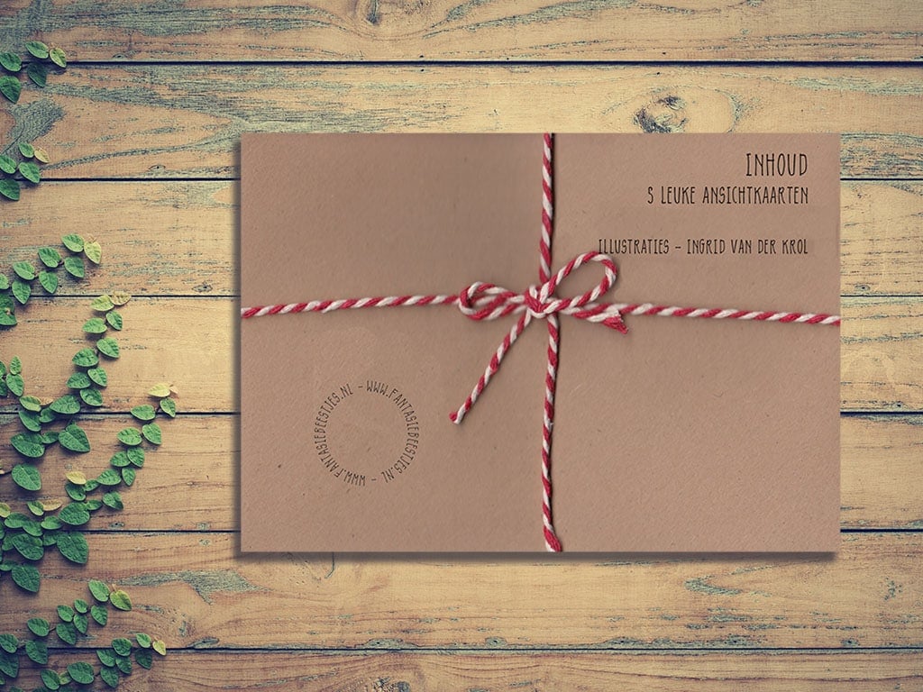 Envelop Met Touwtje En Achtergrond