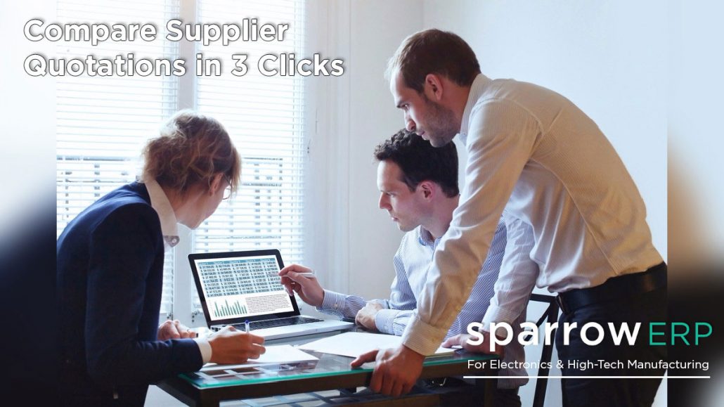 supplier quotations comparison Sparrow ERP