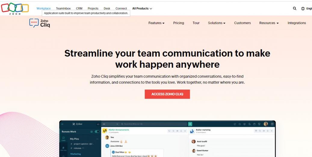 zoho cliq