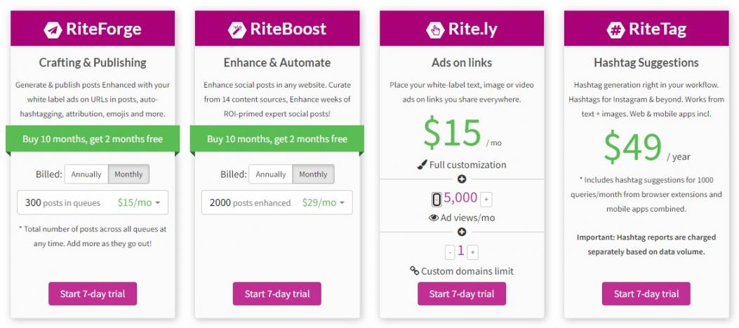 Rite Tag individuals pricing