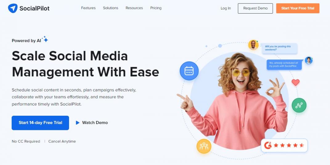 SocialPilot homepage