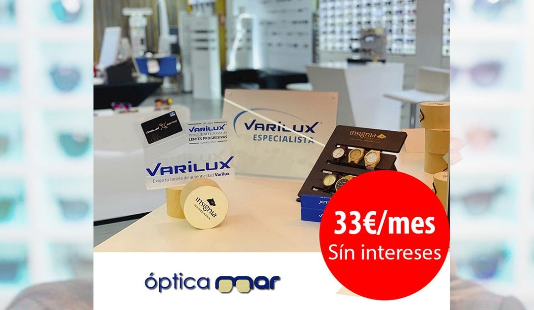 Financiamos tus lentes varilux desde 33€ y de regalo un reloj hecho a mano
