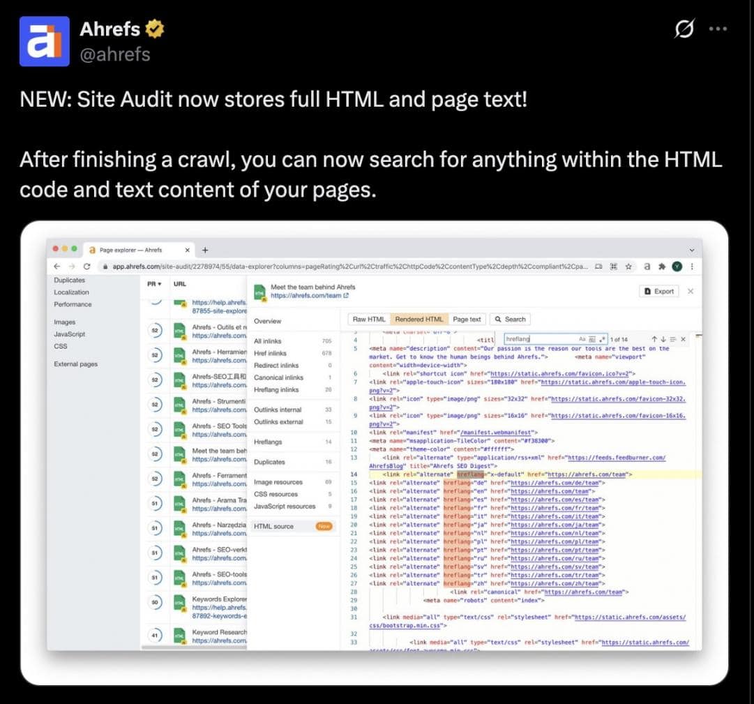 ahrefs twitter