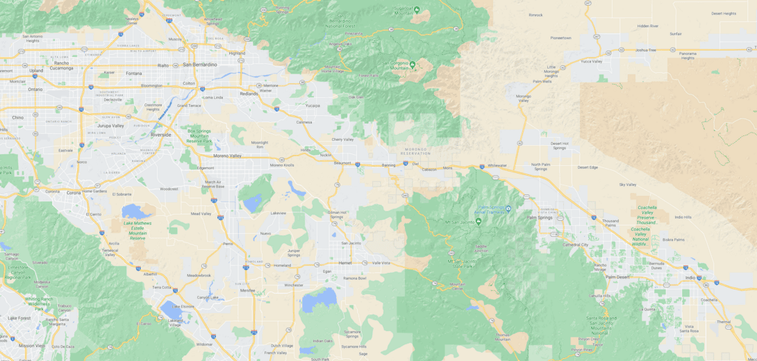 Map of Inland Empire