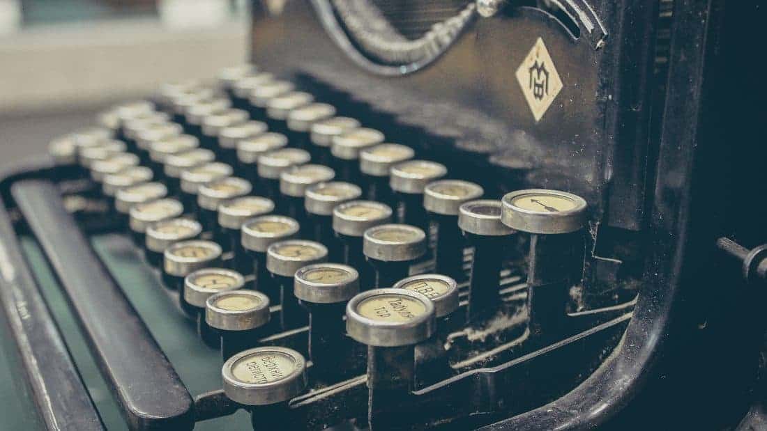 Carta intenciones - Maquina escribir