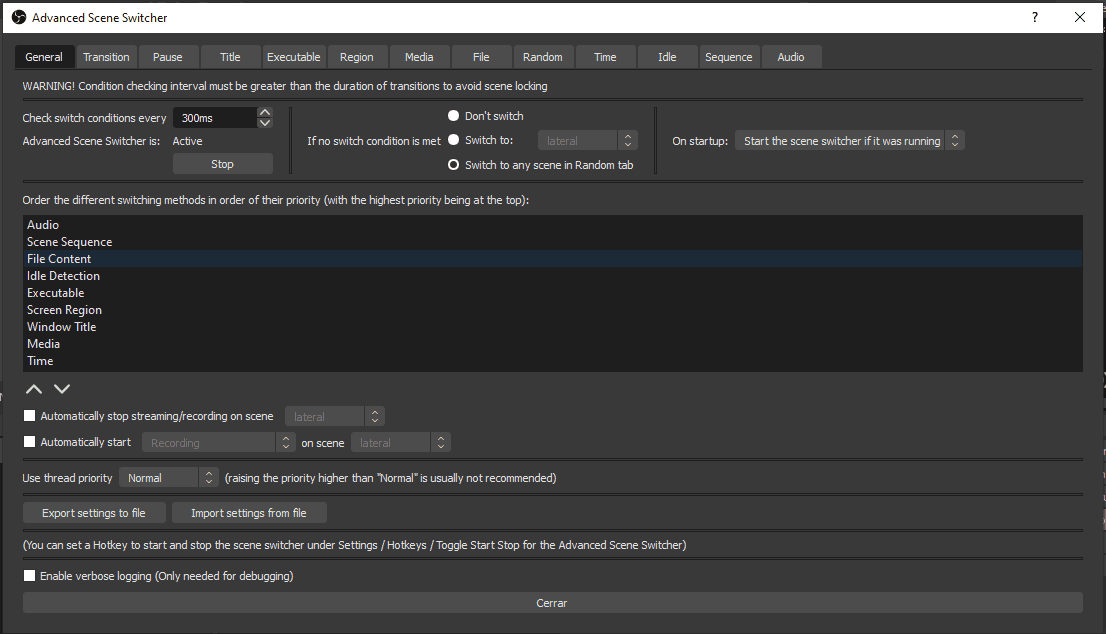 Advanced Scene Switcher
