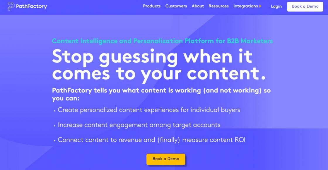 PathFactory homepage