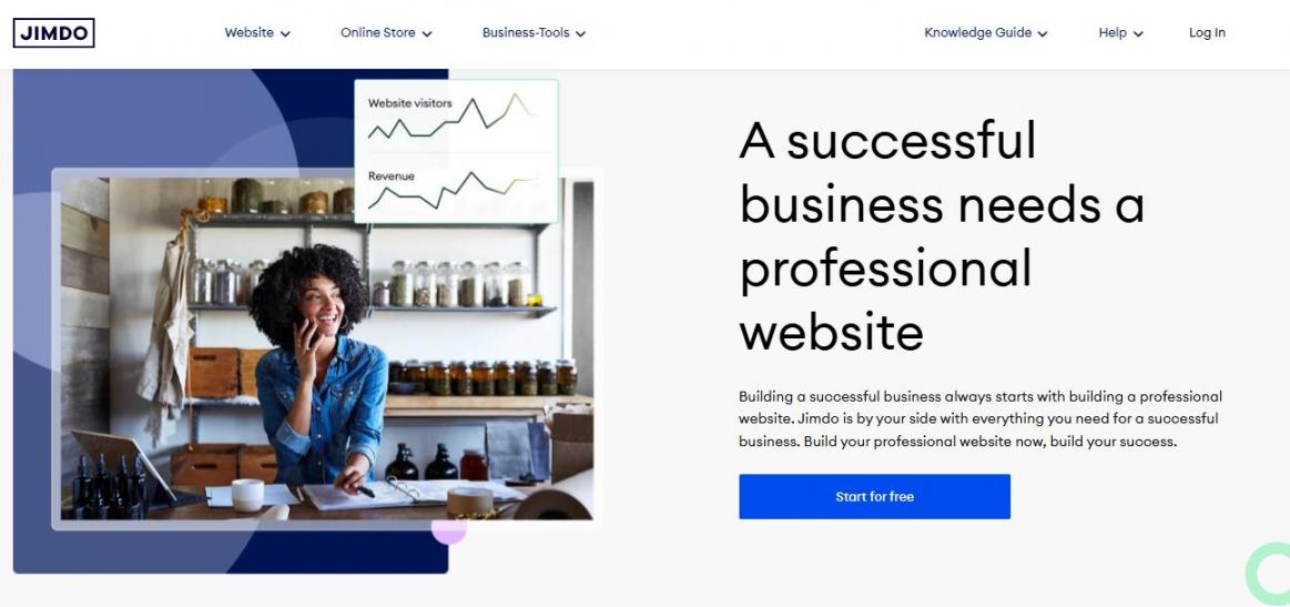 Jimdo home page