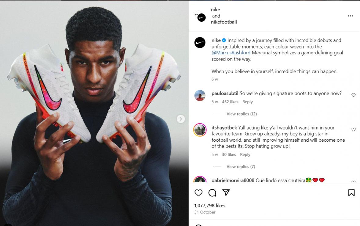 Rashford and Nike Collaboration