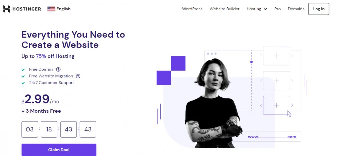 Hostinger homepage