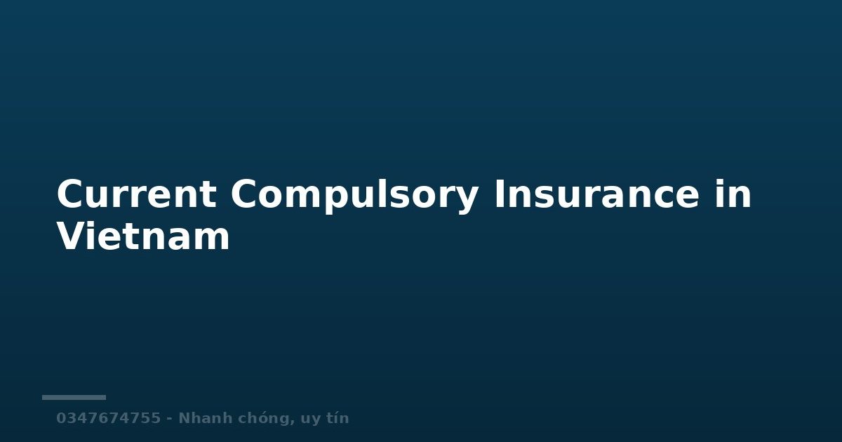 Current Compulsory Insurance in Vietnam