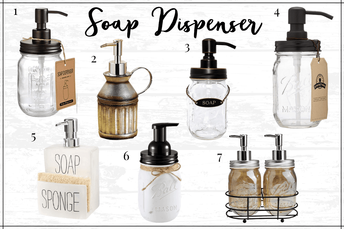Farmhouse kitchen decor finds - farmhouse soap dispensers