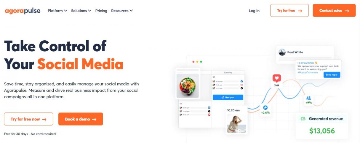 Agorapulse homepage