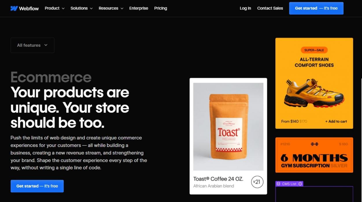 webflow - homepae