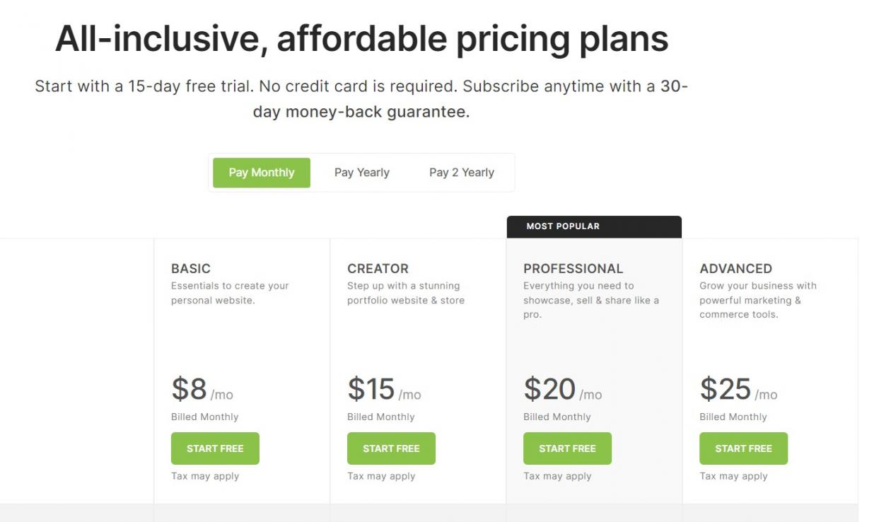 Pixpa Pricing