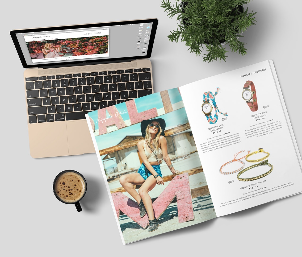 Hippie Chic Magazine Layout