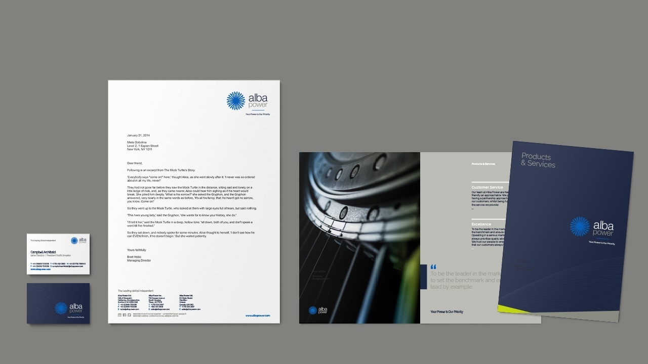 Alba Power Brochure Design