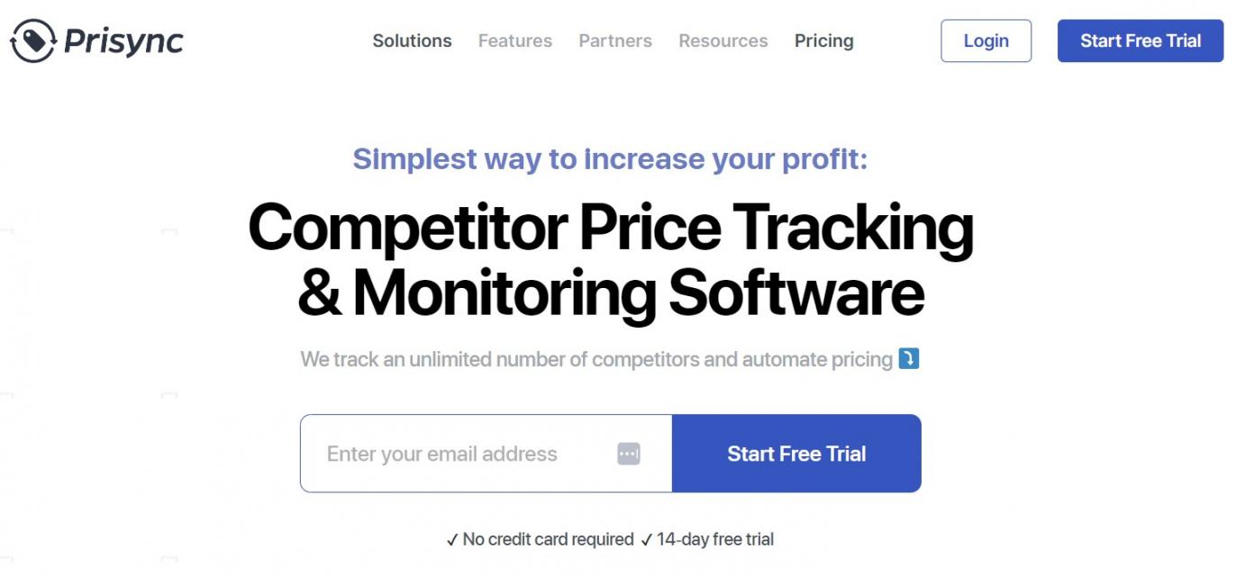 Prisync Homepage
