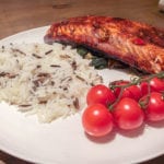Grilled Salmon and Spinach - Quick and Easy Salmon recipe, low fat and healthy whilst full of flavour - It tastes great!! | AmateurChef.co.uk