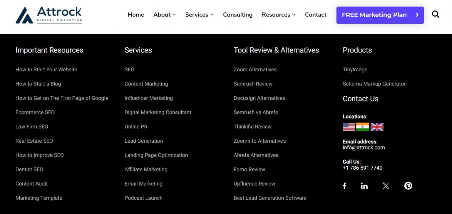 Attrock homepage