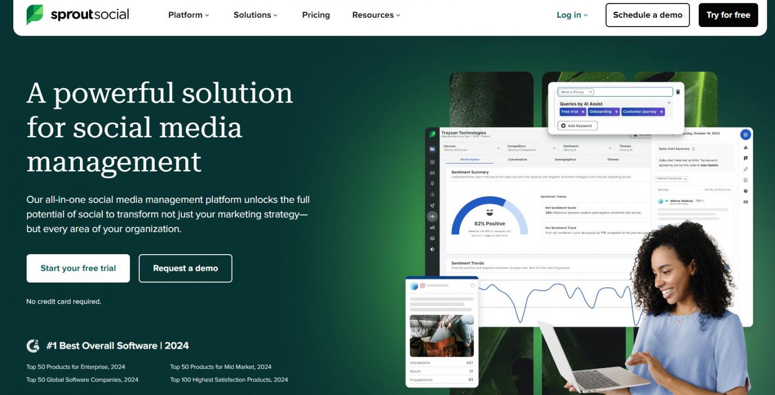 Sproutsocial homepage